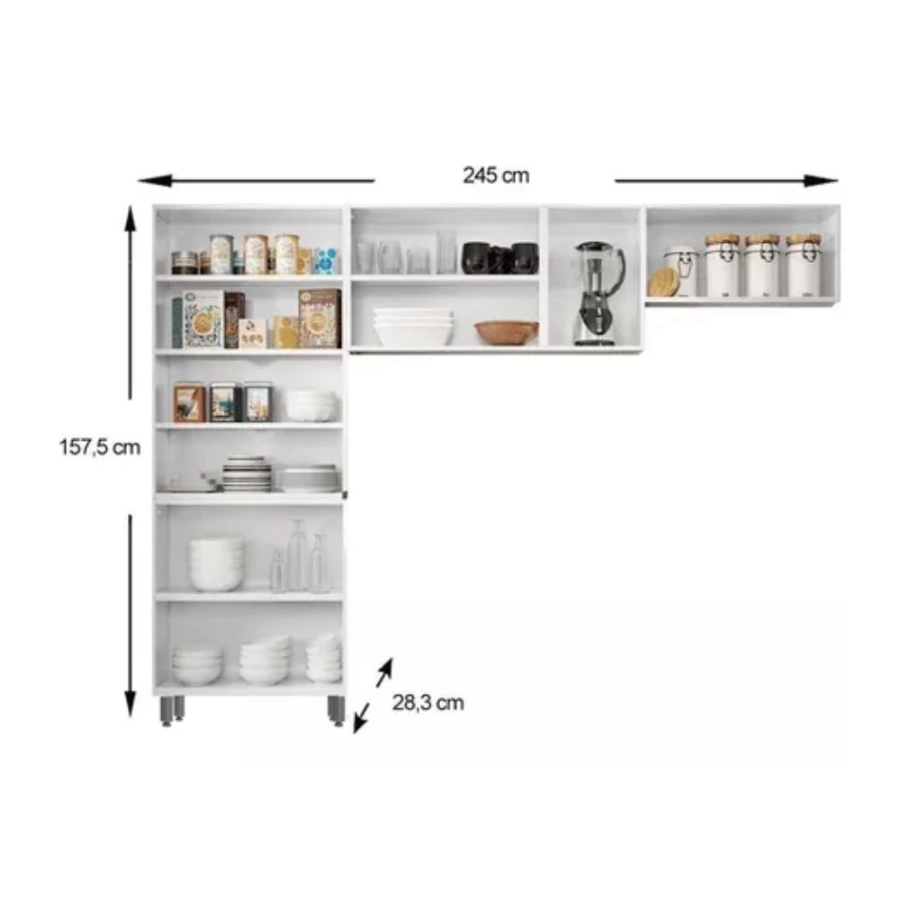 Cozinha Bertolini Múltipla 3 Peças CZM04590 Branco