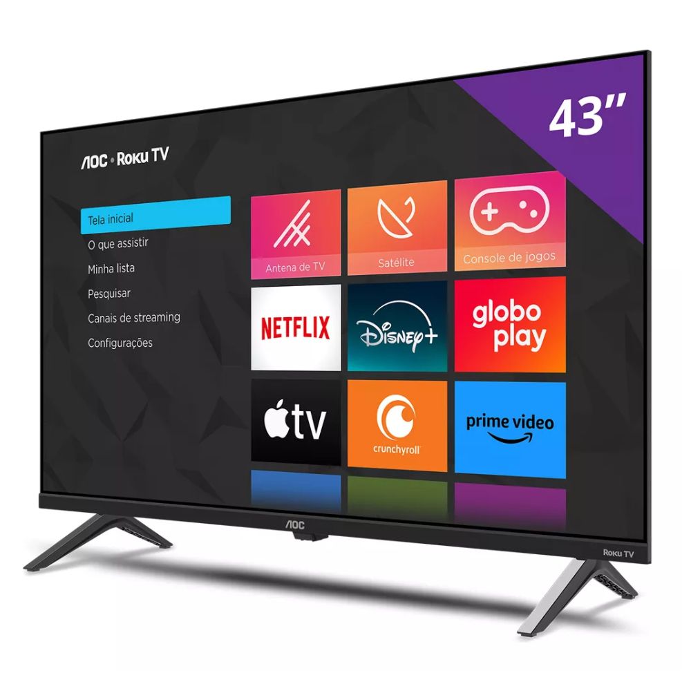 Smart TV AOC 43 Polegadas LED Roku 42S5045 Full HD Wi-Fi
