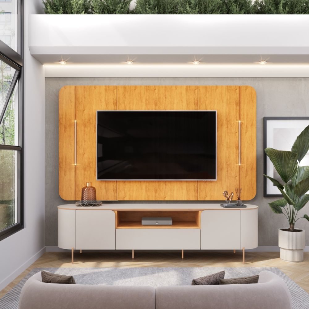 Bancada e Painel Areta cedro/bali 2180 mm