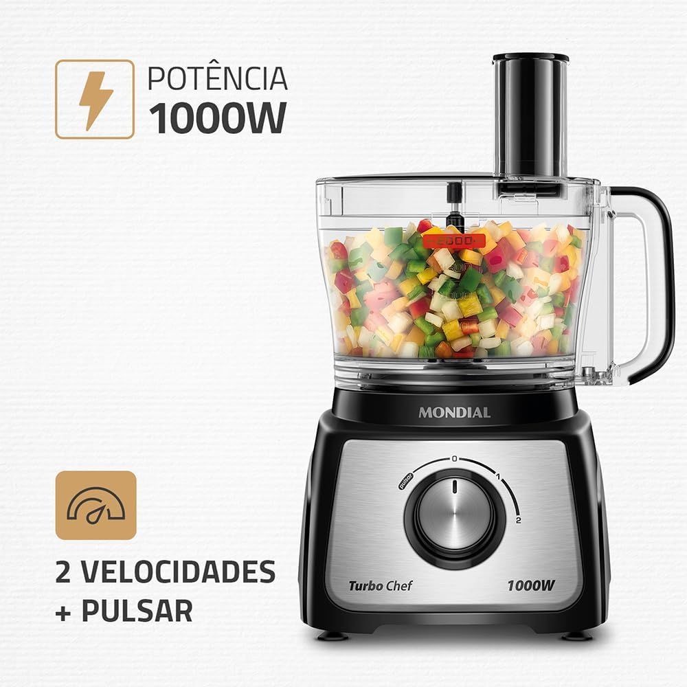 Multiprocessador Mondial MPN-01-B 5 em 1 1000W Preto