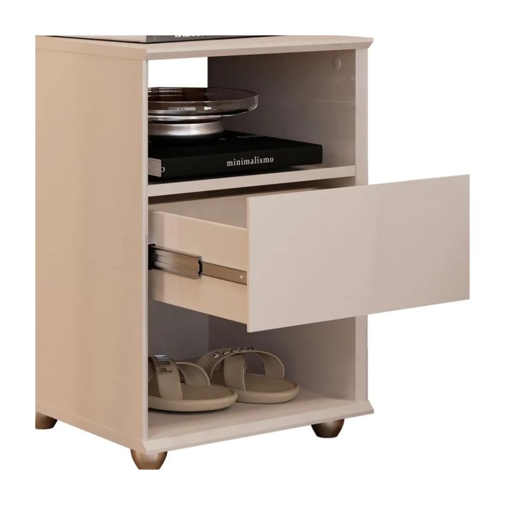 Mesa de Cabeceira Lara Off White