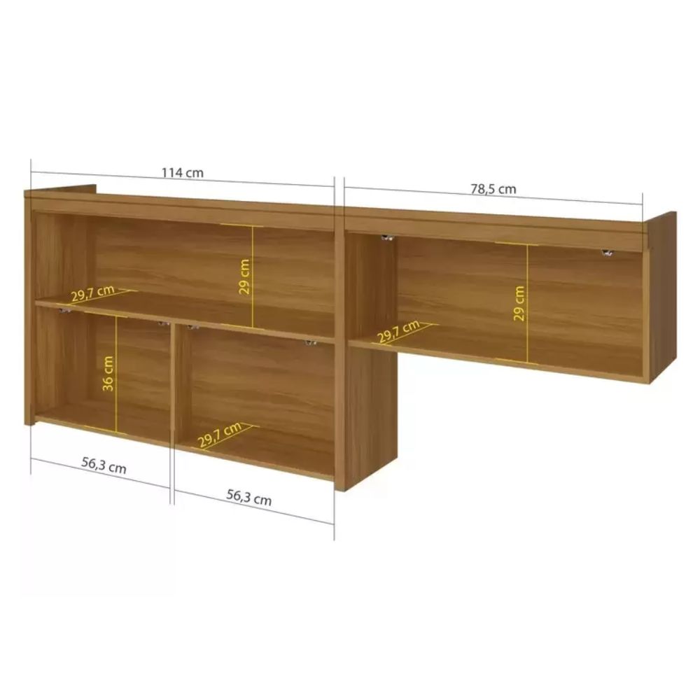 Armário 2 Portas Nicho Nesher Princesa 200cm MDF Freijo/Off White