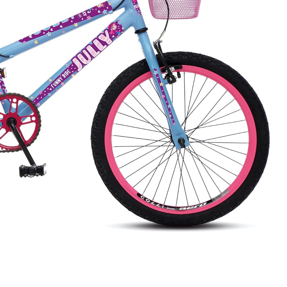 Bicicleta Colli Infantil Jully Aro 20 Azul Champanhe