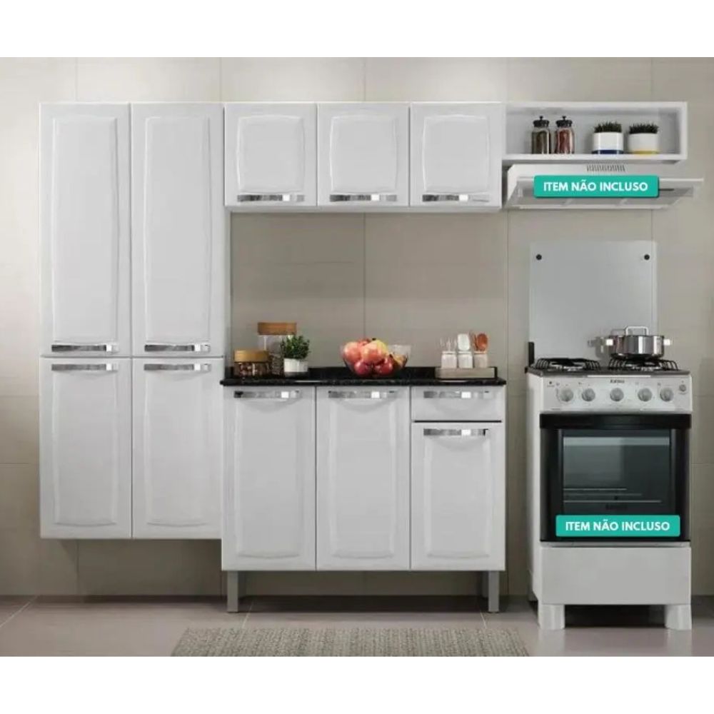Cozinha Compacta Itatiaia Rose 4 Peças Aço Branco