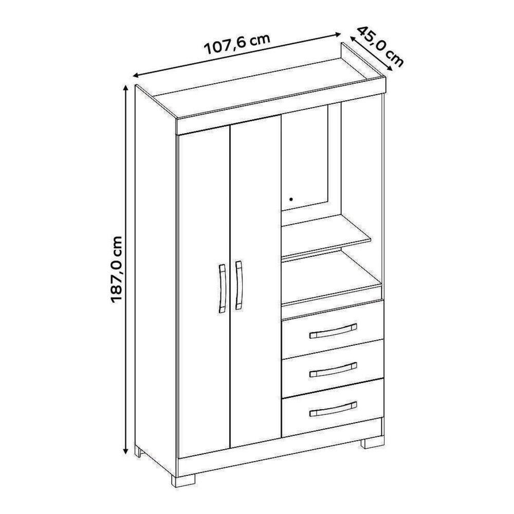 Guarda Roupa Notável NT 5170 Freijo Trend/Off White