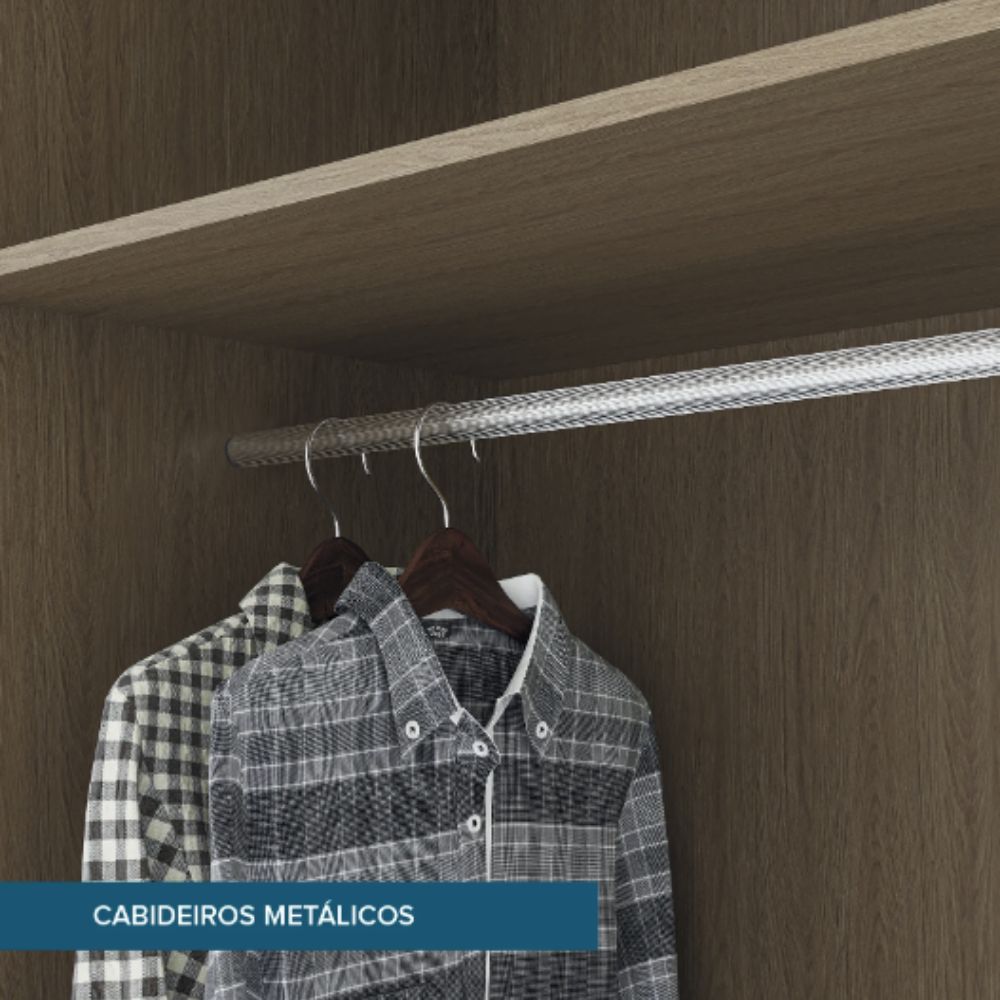 Guarda Roupa Casal Rimo 6 Portas New Guarapari Jequitibá/OffWhite