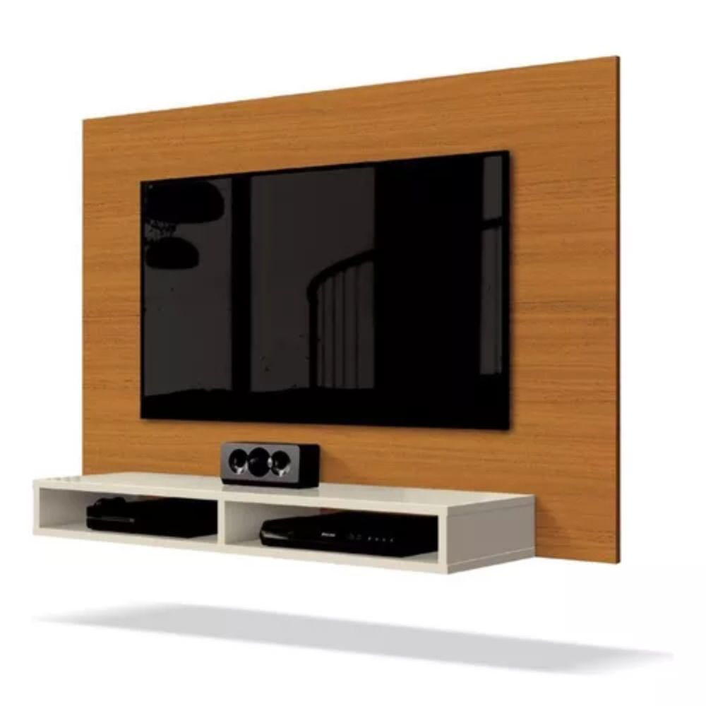 Painel Fox New para TV até 42 Polegadas EDN Off White/Cedro
