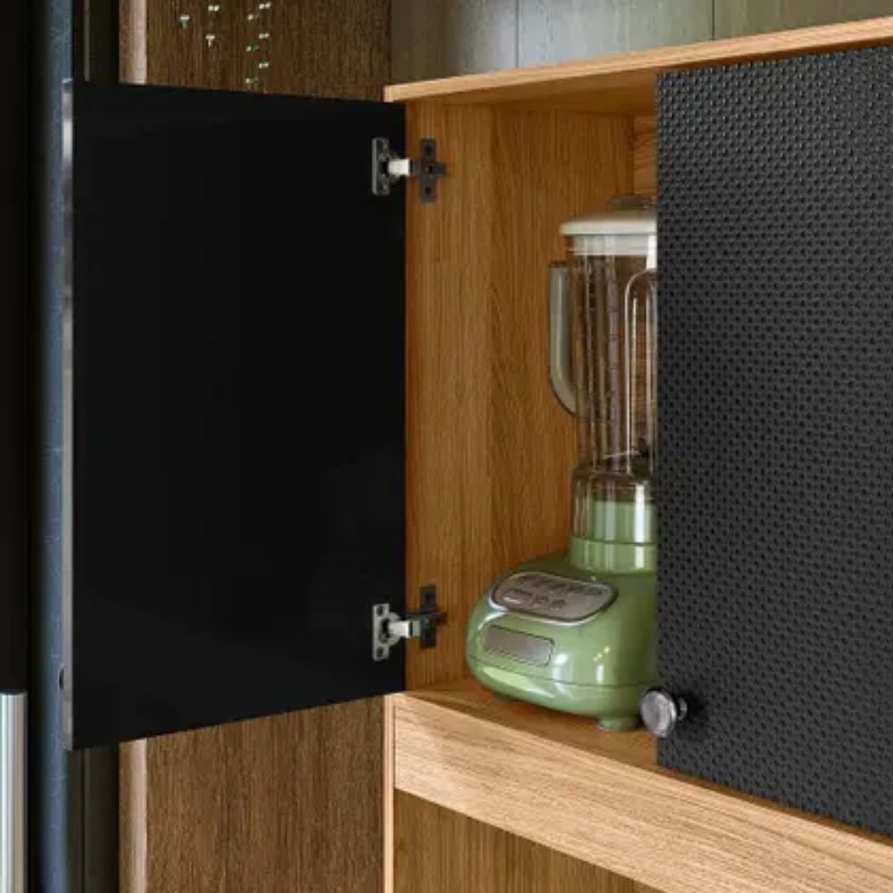 Cozinha Compacta Erva Doce 90 4 Portas 1 Gaveta Freijó/Preto Esfera - Nicioli