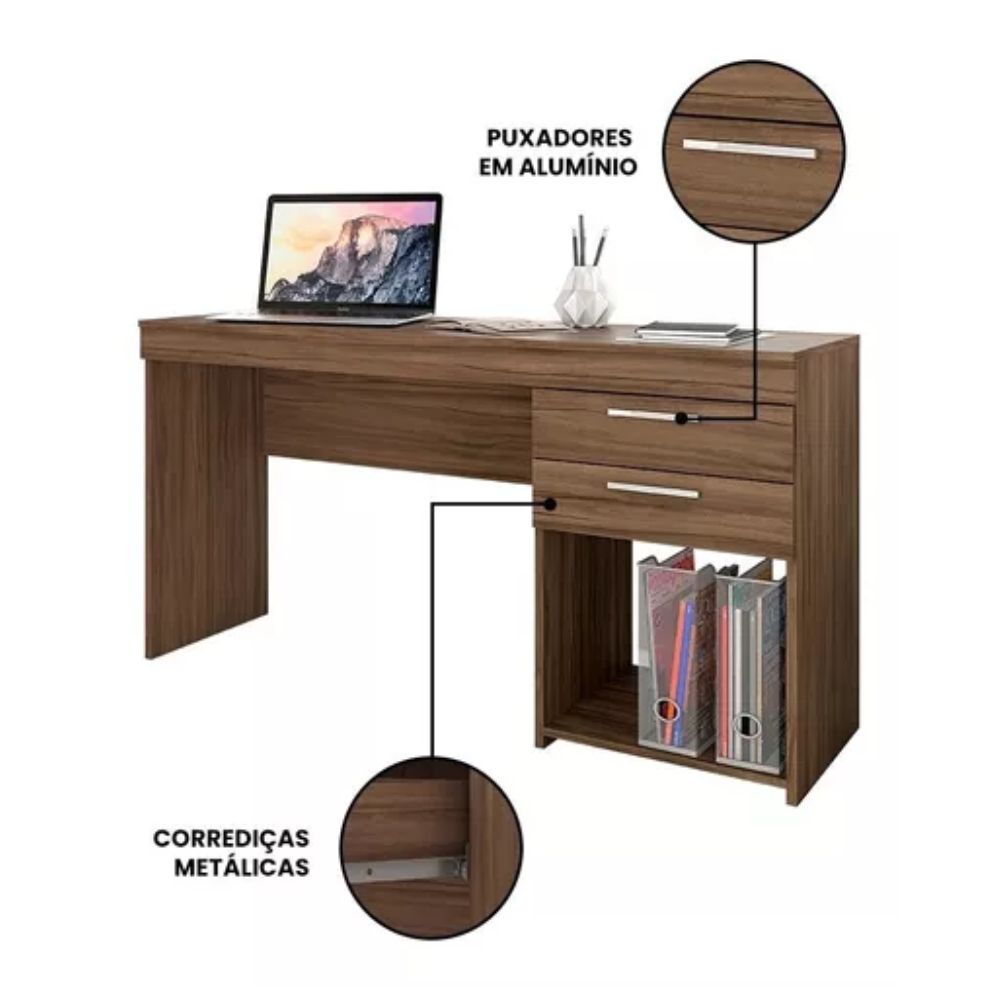Mesa Notável Office 1,20 metros REF 51015 220 Nogal Trend