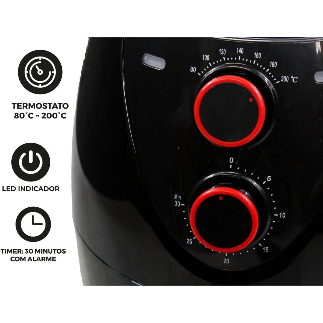 Fritadeira Air Fryer Amvox ARF 1205 4,5L 220V Preta