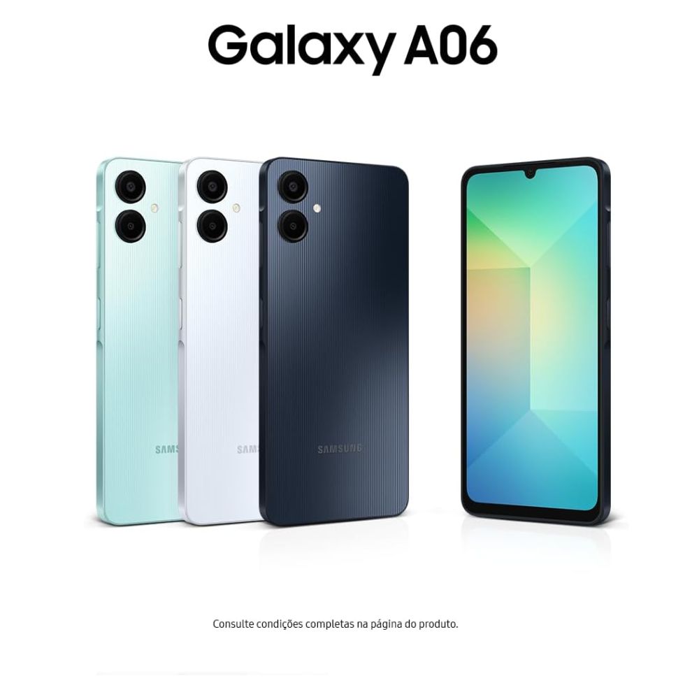 Smartphone Samsung Galaxy A06 128GB Branco 4G