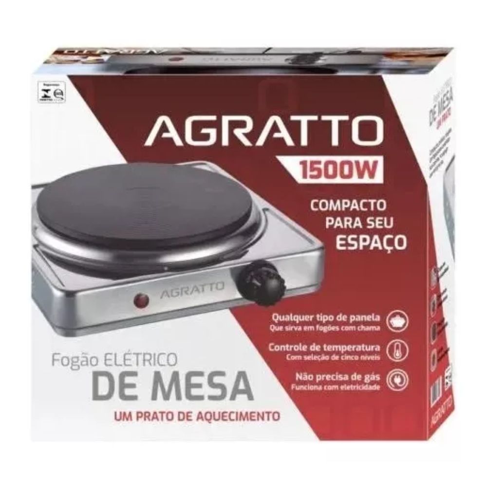 Fogão Elétrico de Mesa Agratto FMA-02 1 Boca