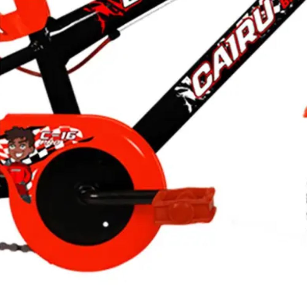 Bicicleta Infantil Cairu C-16 Pro MTB Aro 16 Preto/Vermelho