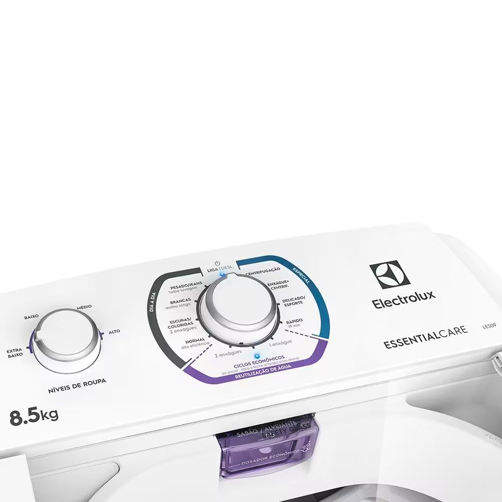 Lavadora Electrolux 8.5kg LES09 Branca