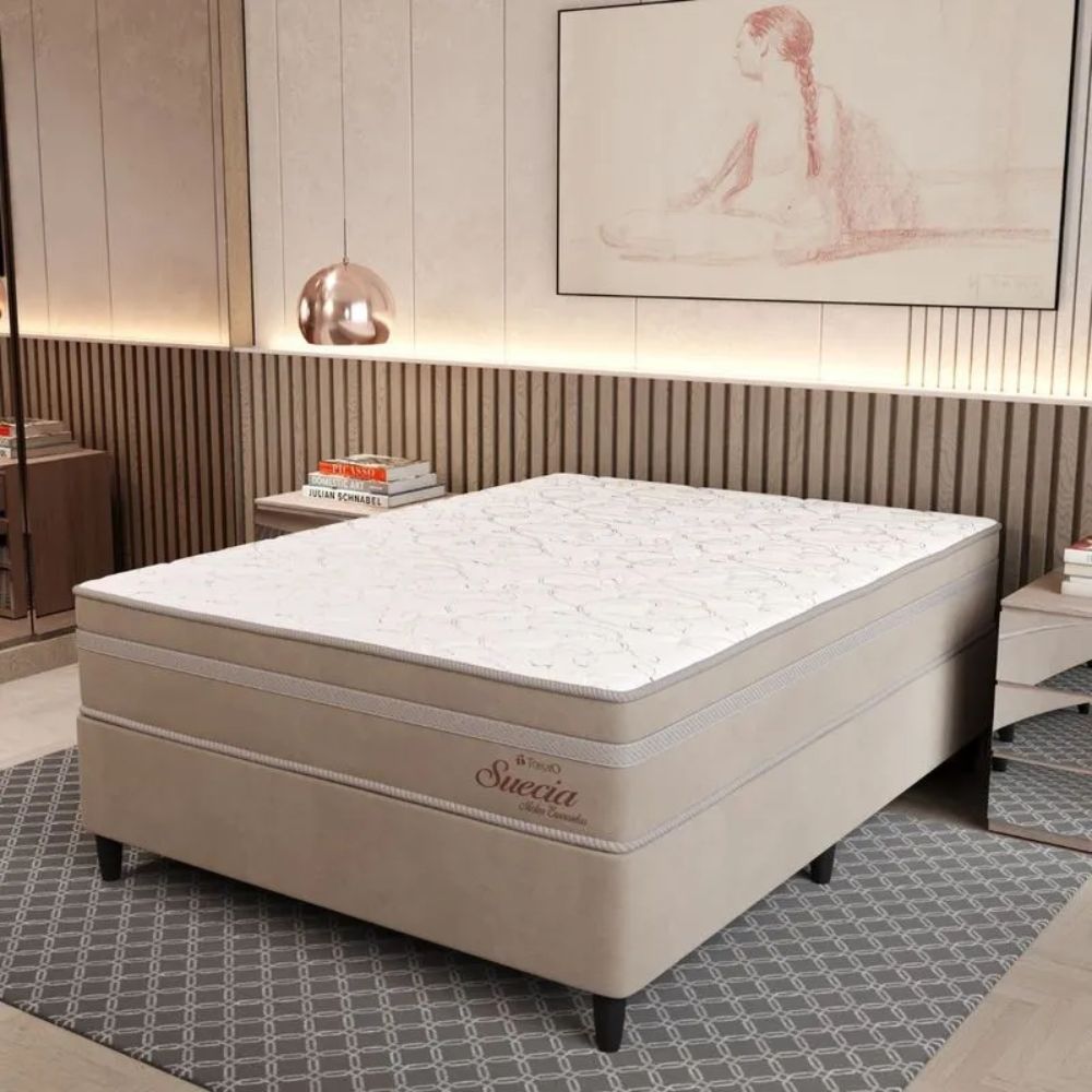 Cama Box Topázio Suécia Molas Ensacadas 138x188x52