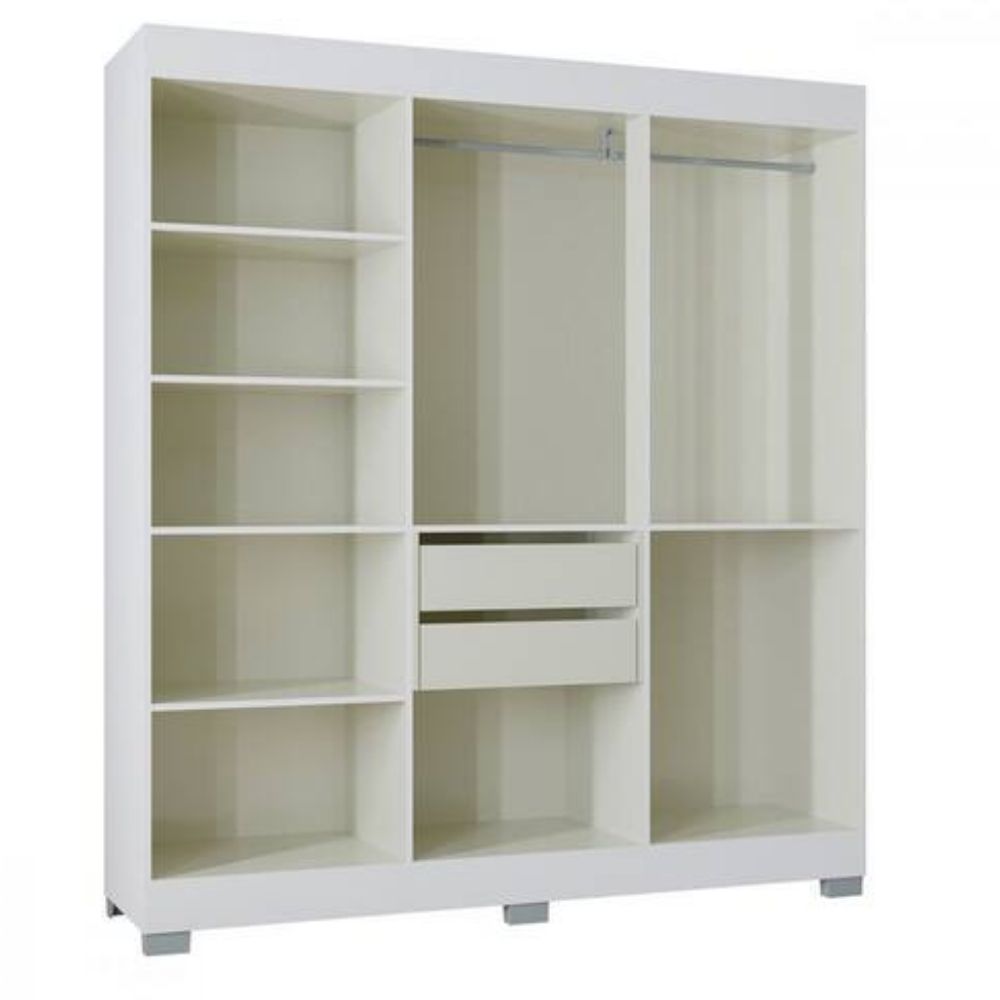Guarda-Roupa Poquema Barcelona 6 Portas 2 Gavetas Branco