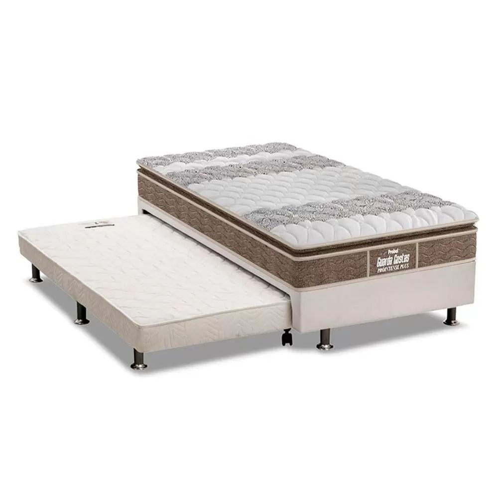 Cama Box Com Colchão Auxiliar Solteiro Probel 88x188x26