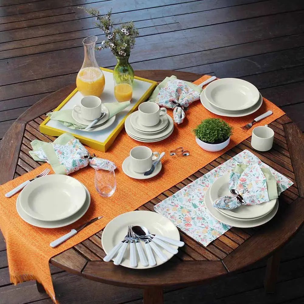 Aparelho de Jantar/Lanche 16 Peças Branco AE53-5002 Oxford