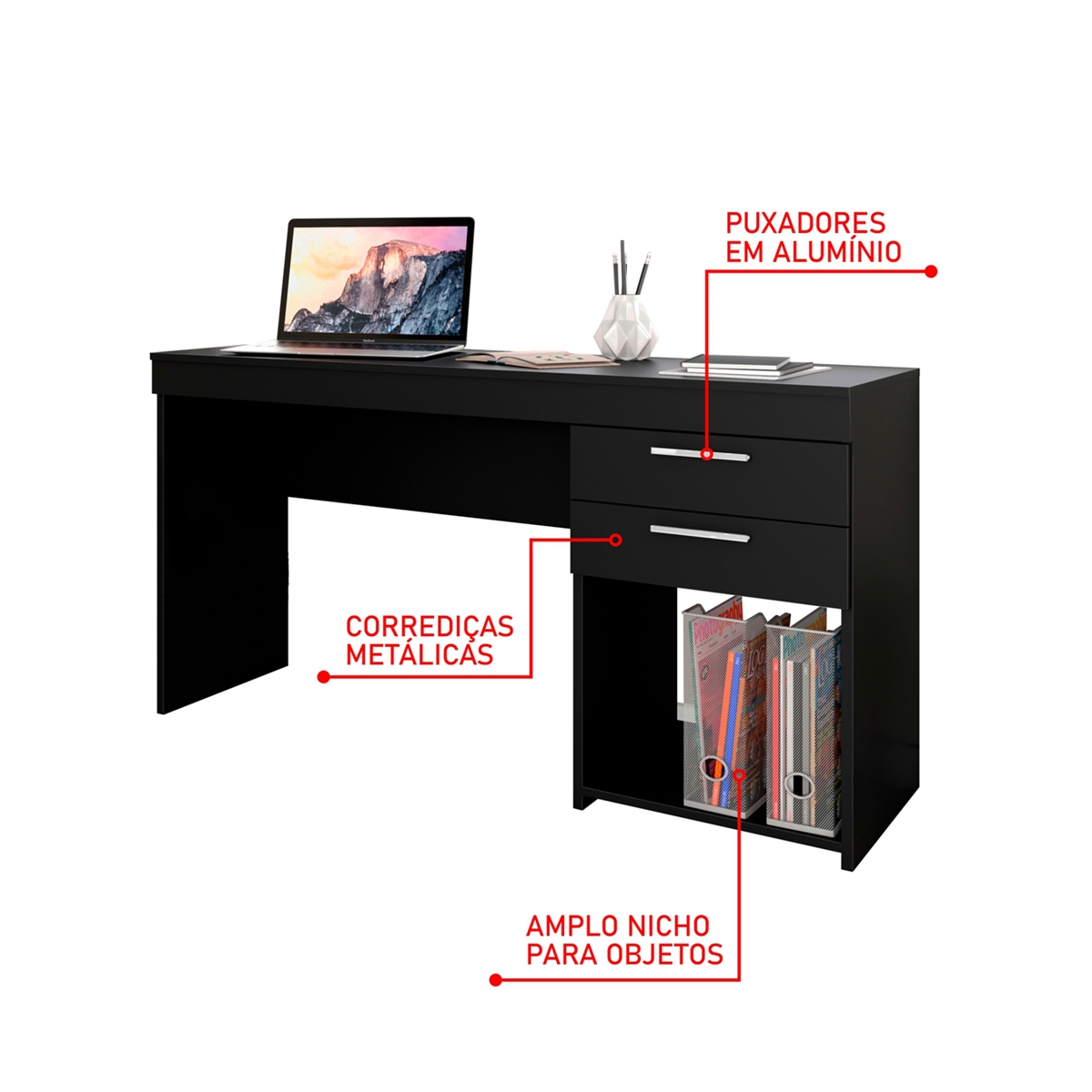 Mesa Notavel Office 2 Mt Ref 173 Preto Tx (at)