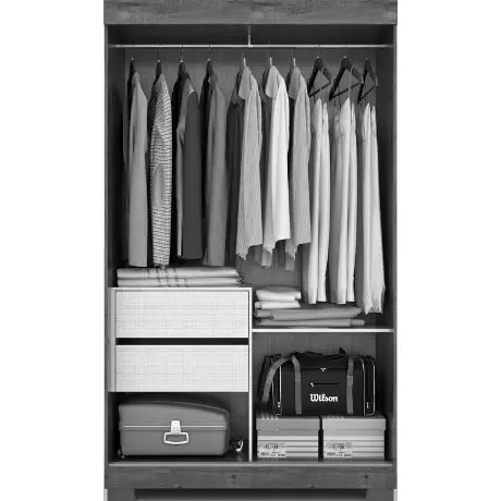 Guarda Roupa Acp Samira 2 Portas Savana/Gif/Off White