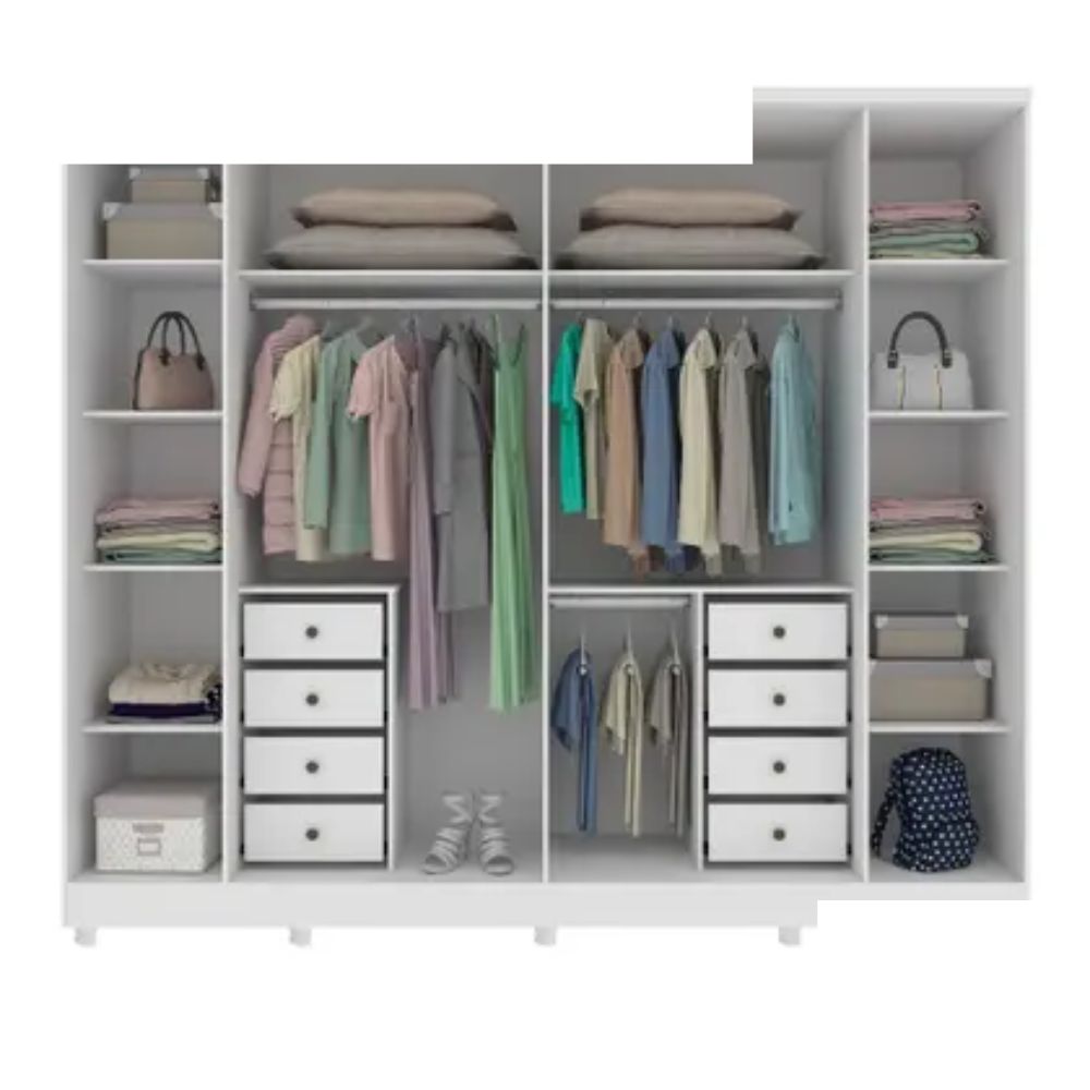 Guarda Roupa Sevila com 6 Portas 8 Gavetas Tcil