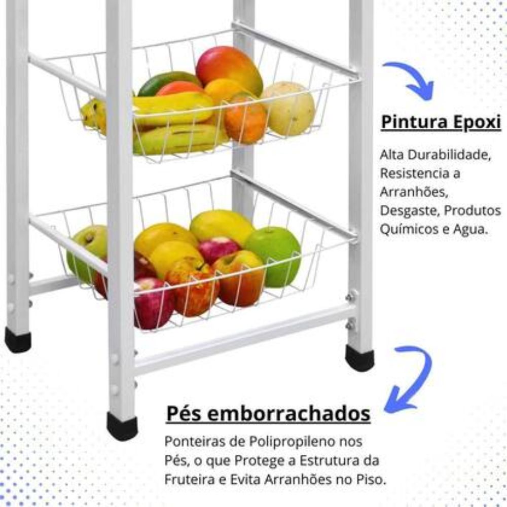 Fruteira J Santos Tubular Marmore Filtro Branca