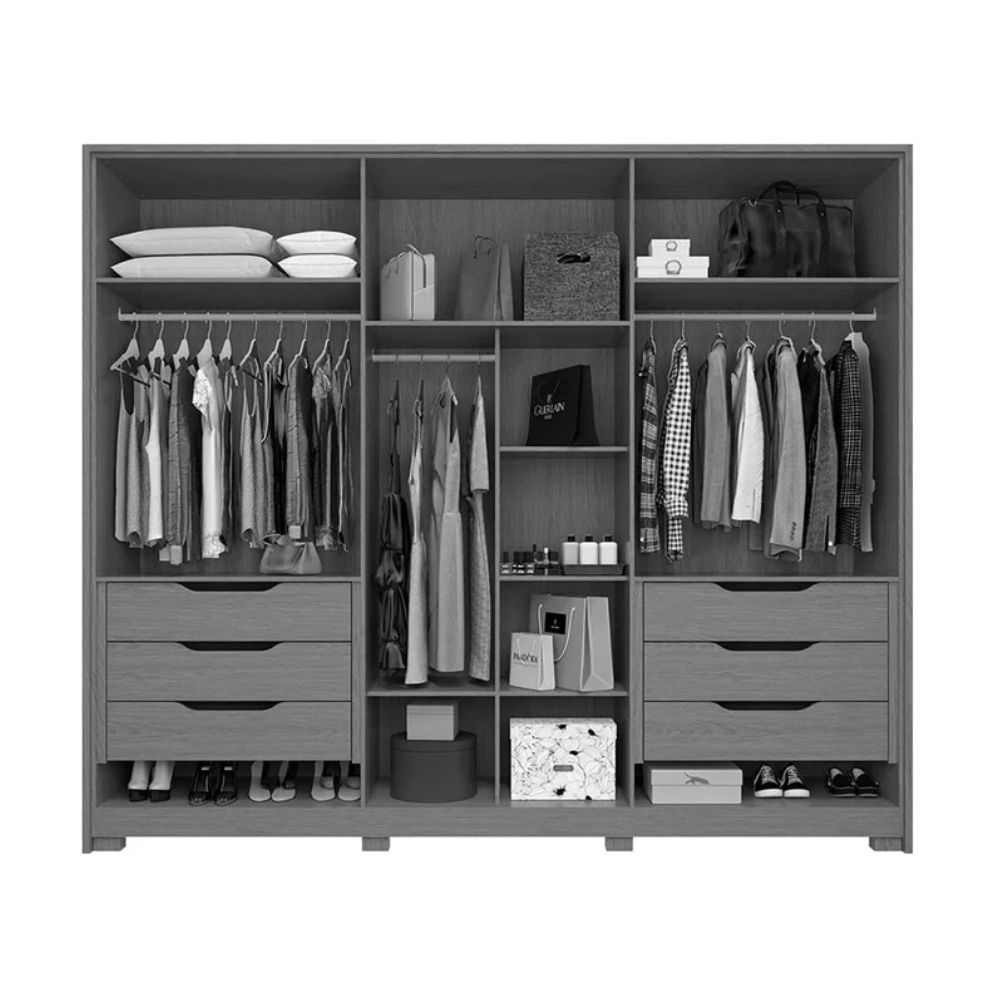Guarda Roupa Rimo New Guarapari 6 Portas Carvalho