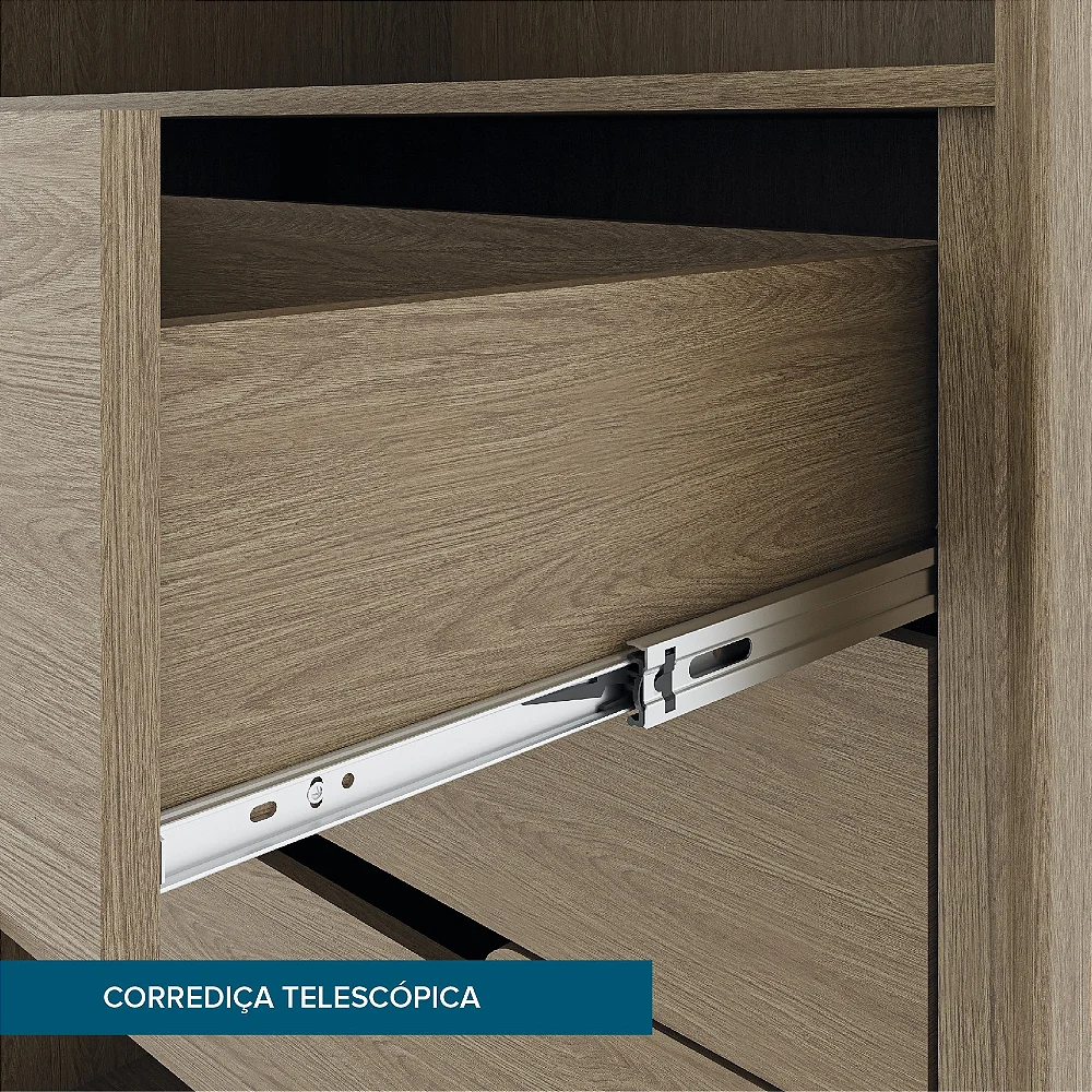 Guarda Roupa Rimo Guarapari Plus 6 Portas Carvalho