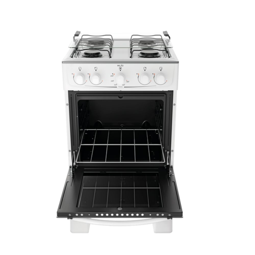 Fogão 4 Bocas com Mesa Inox Atlas Milão