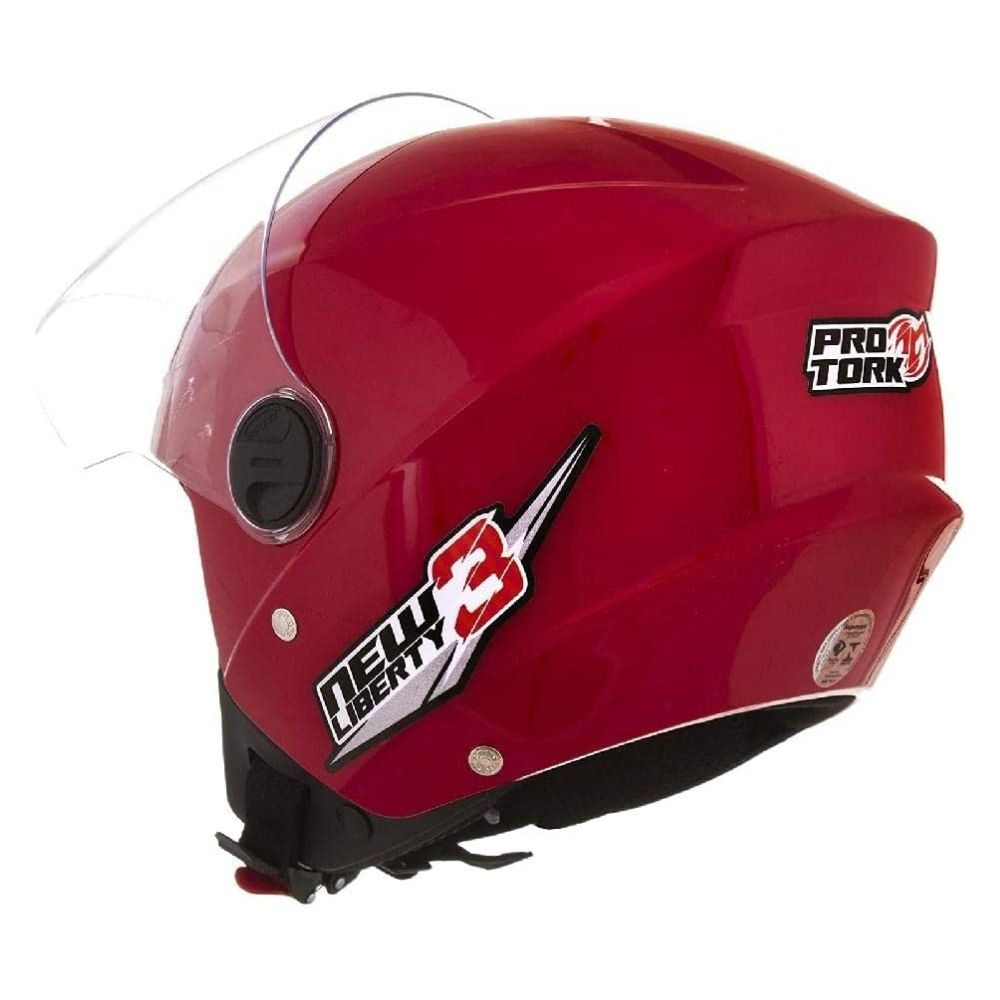 Capacete Protork Liberty 3 New CAP-490VM Tamanho 60 Vermelho