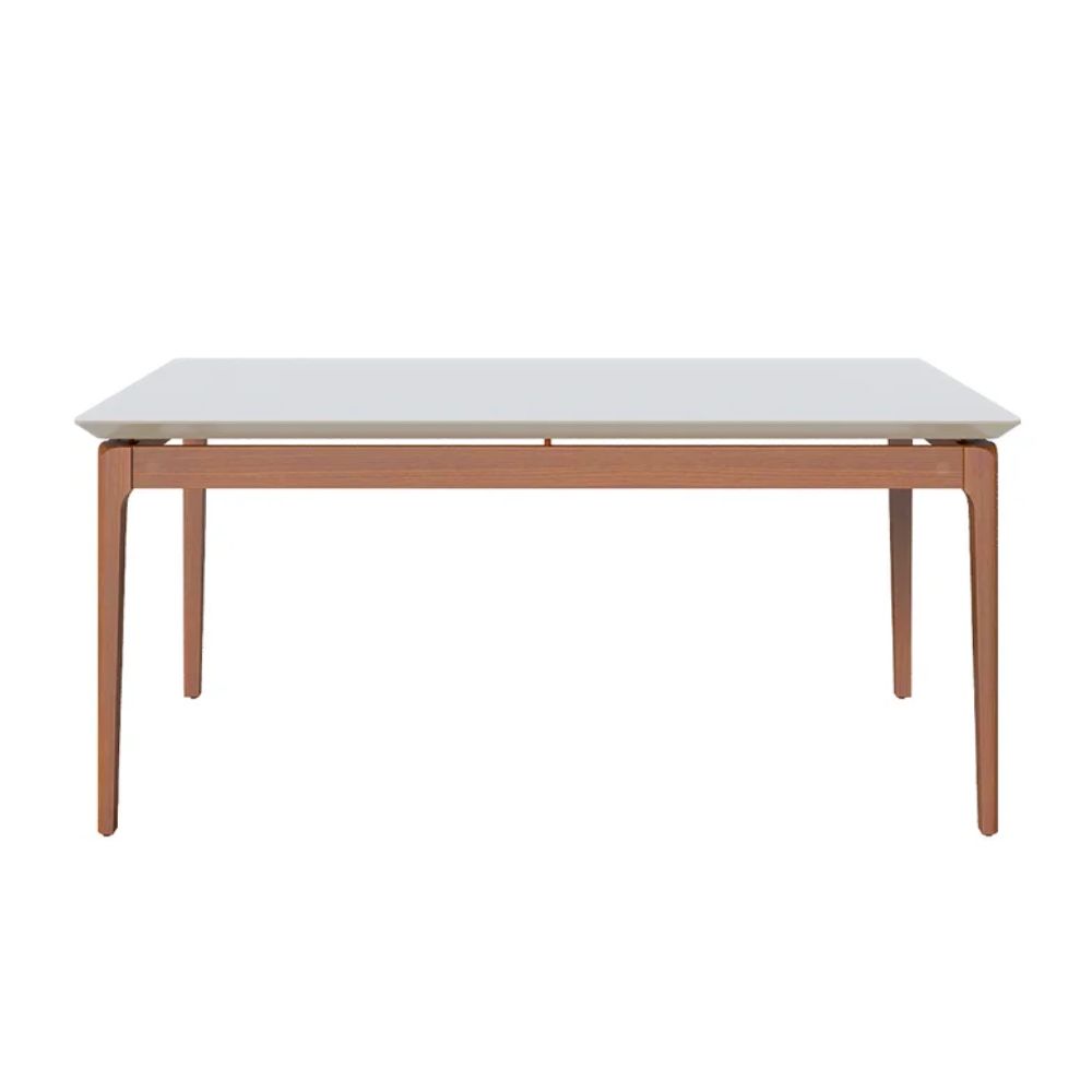Mesa Imcal Wind 2.2 Com Vidro Retangular 815 Off White/Nature