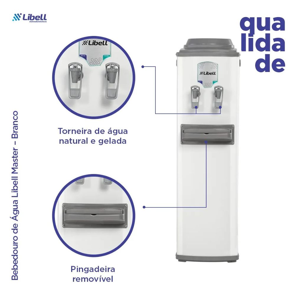Bebedouro de Coluna Libell Master Branco