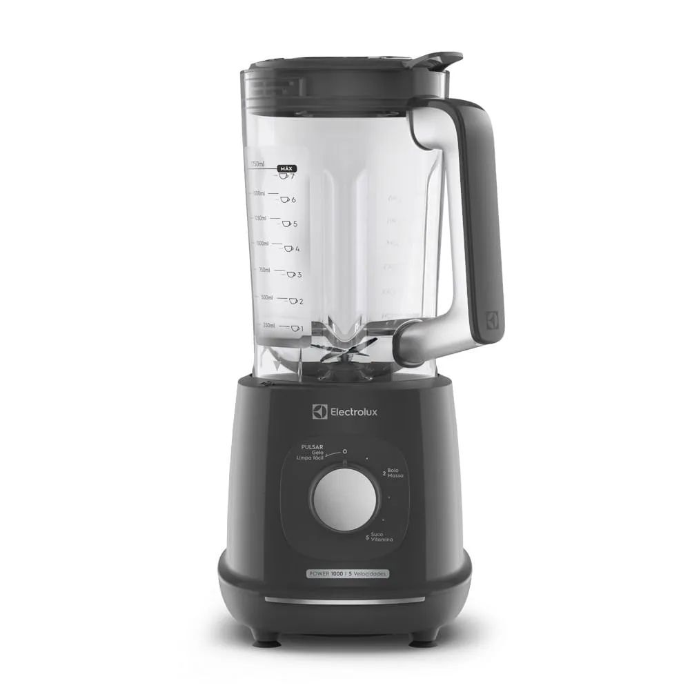 Liquidificador Electrolux 1000W 2.7L Efficient TriForce 5 Velocidades Cinza