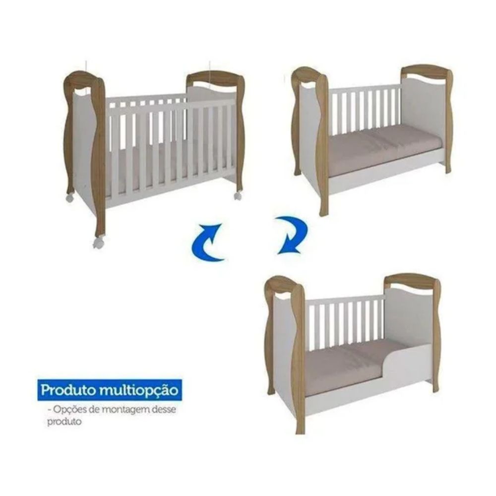 Berço Peroba Júnior P53 Branco Brilho