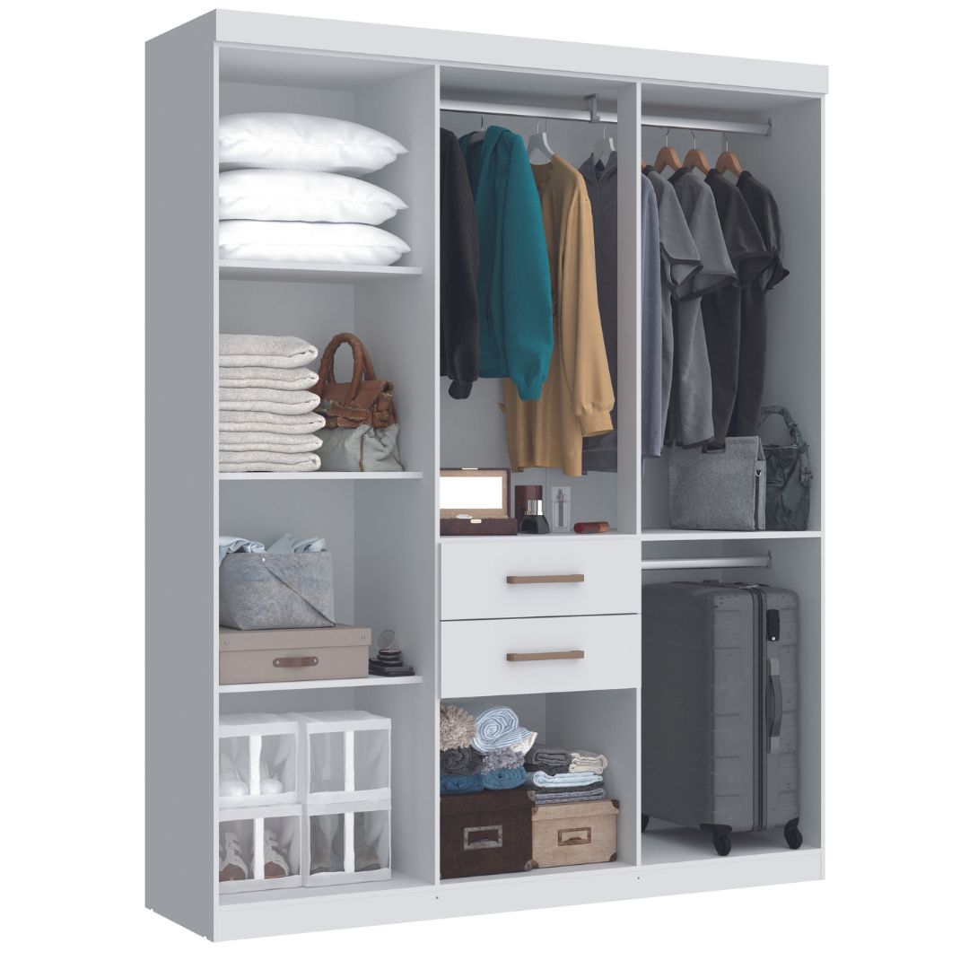 Guarda Roupa Santos Andira Verona 8.2 C/pes Branco