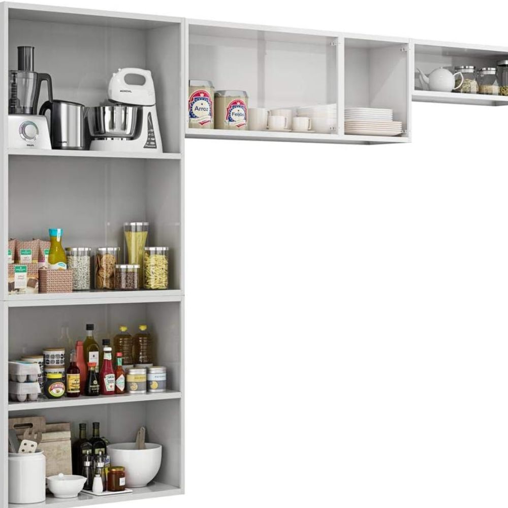 Cozinha Completa Itatiaia Rose Aço COZ C/IG3G1-105 Cor Branco c/Preto