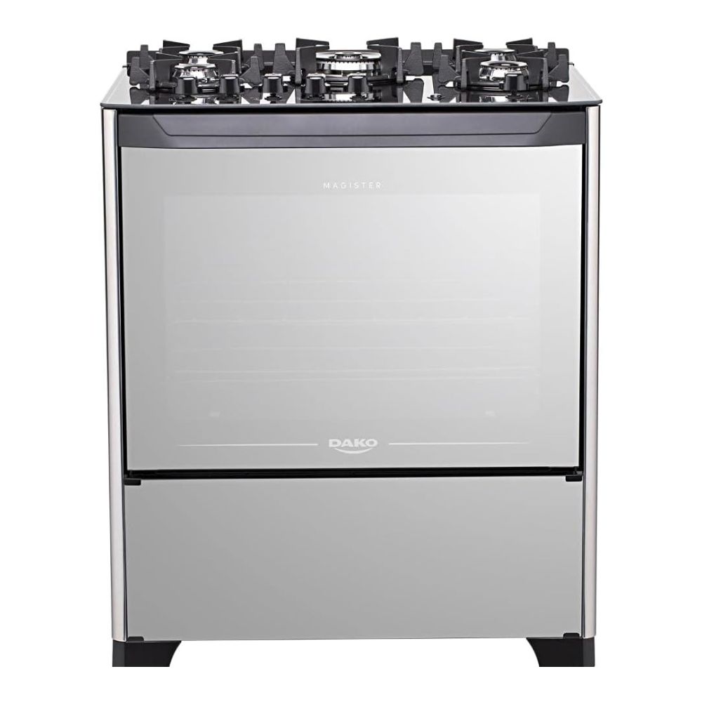 Fogão Atlas Magister Style Glass 5 Bocas Inox