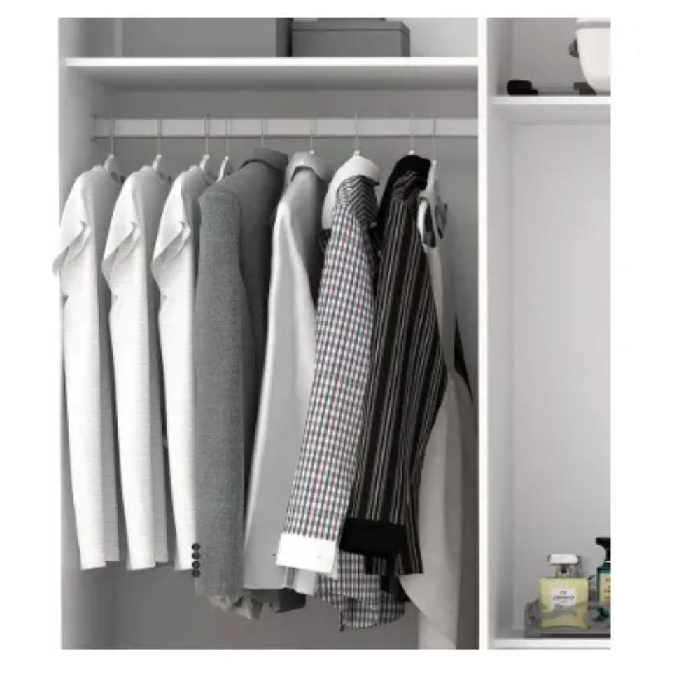 GUARDA ROUPA ACP DEBORA 6 PORTAS 3 GAVETAS CAPELINHA COM PE E ESPELHO BRANCO