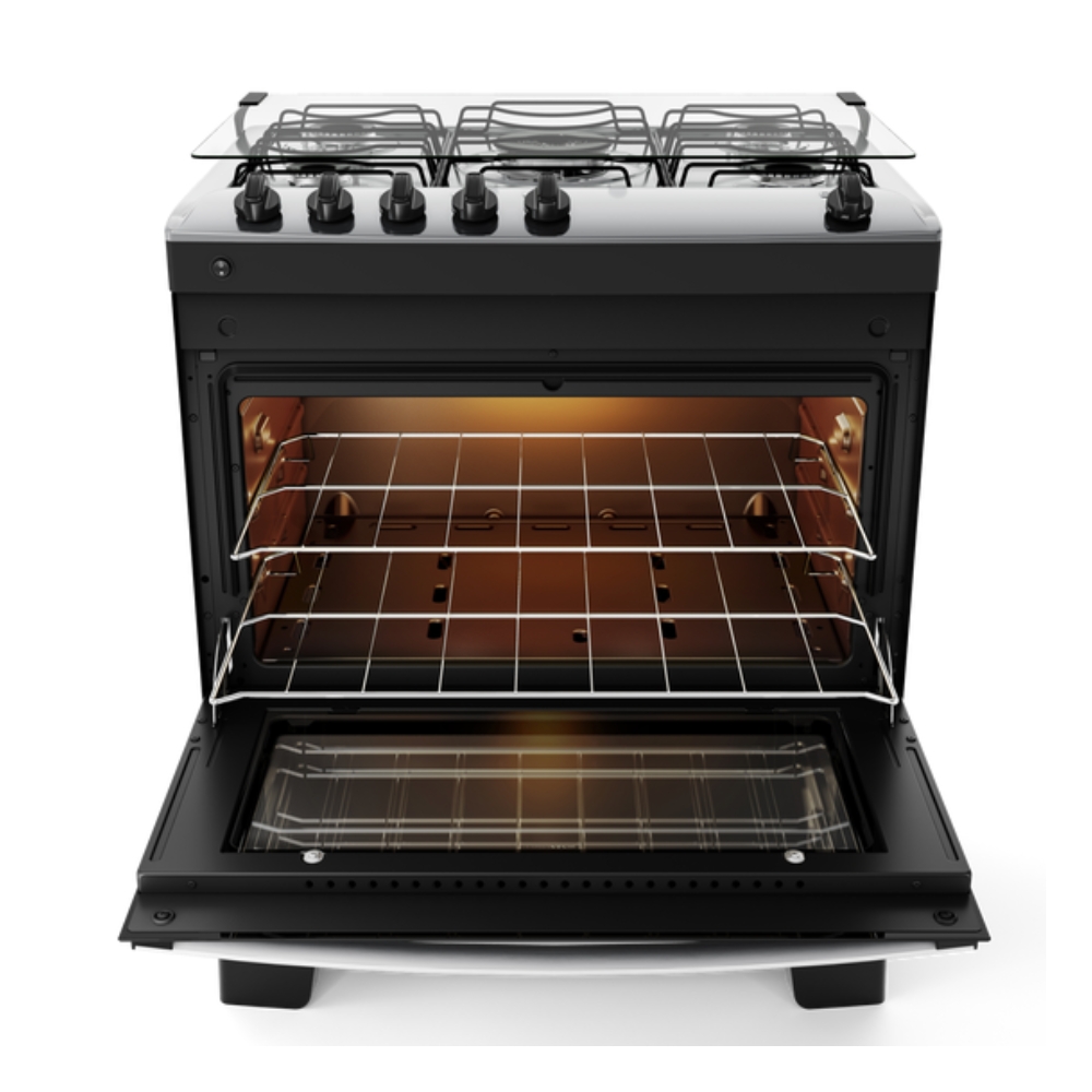 Fogão 5 Bocas Branco com Mesa Inox Atlas Agile Up Bivolt