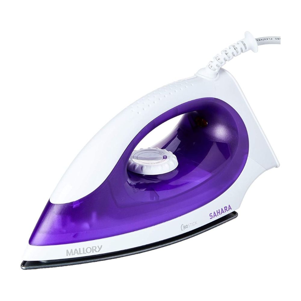 Ferro de Passar a Seco Mallory Sahara Roxo e Branco