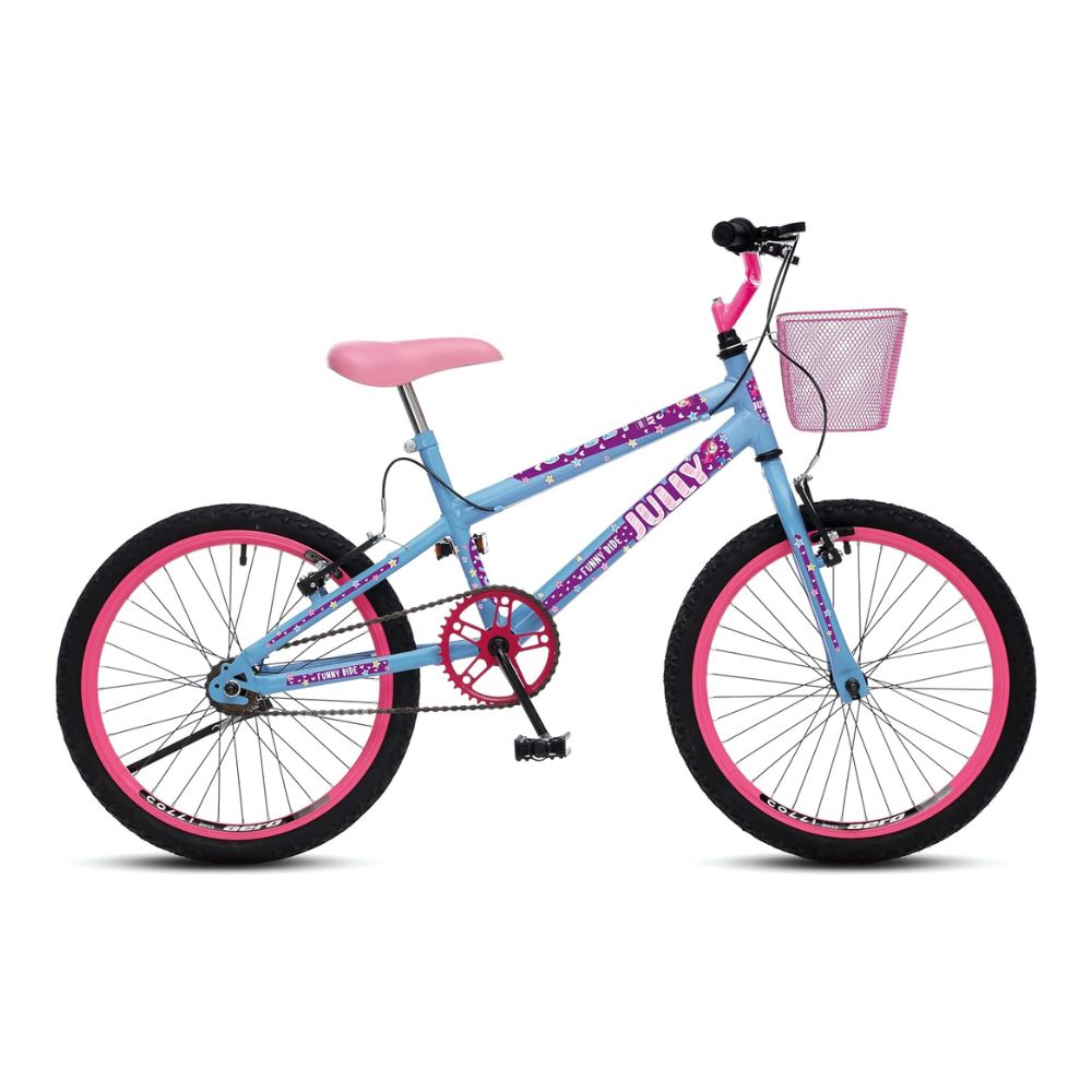 Bicicleta Colli Infantil Jully Aro 20 Azul Champanhe