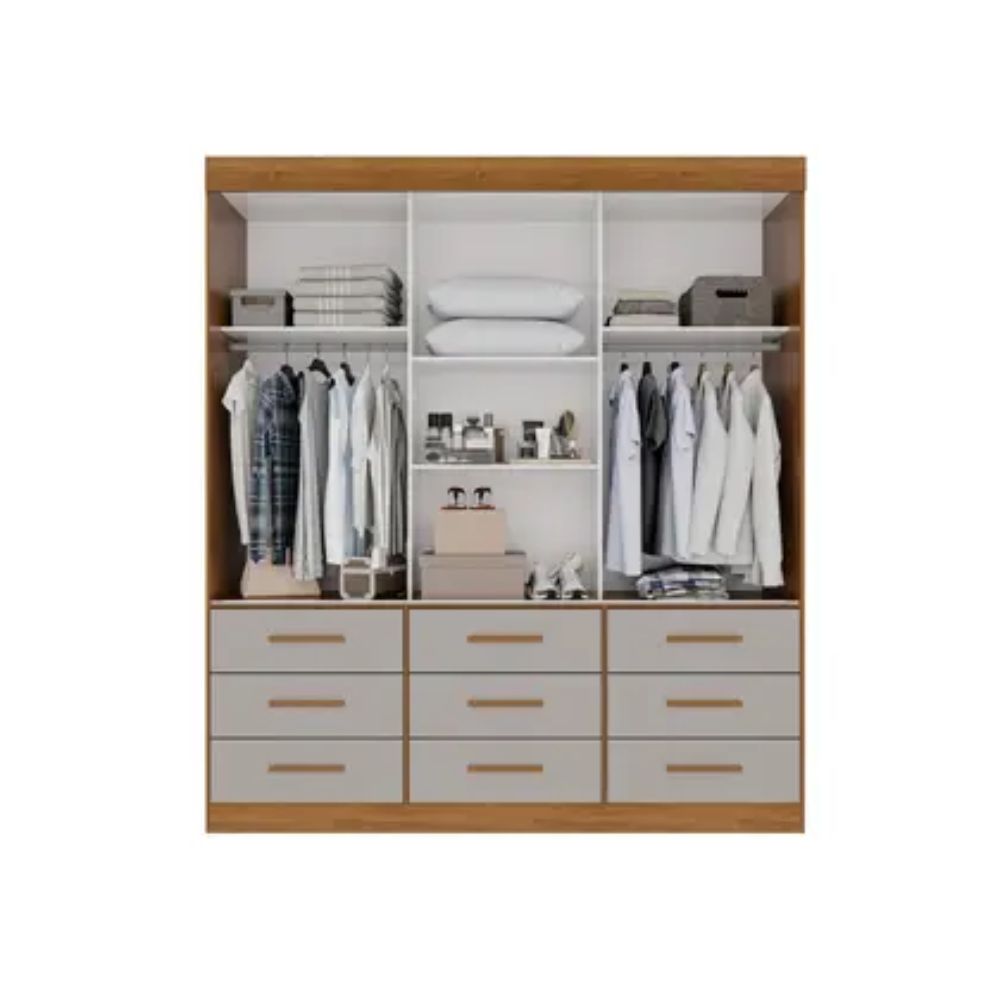 Guarda Roupa Salleto New Star 3 Portas CinamomoOff-White