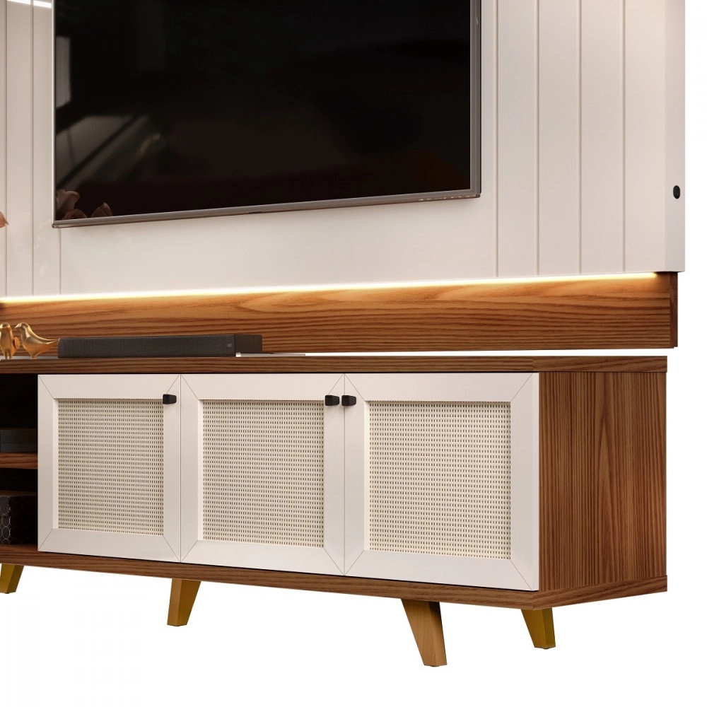 Painel e Bancada Dj Vintage Freijo / Off White (AT)