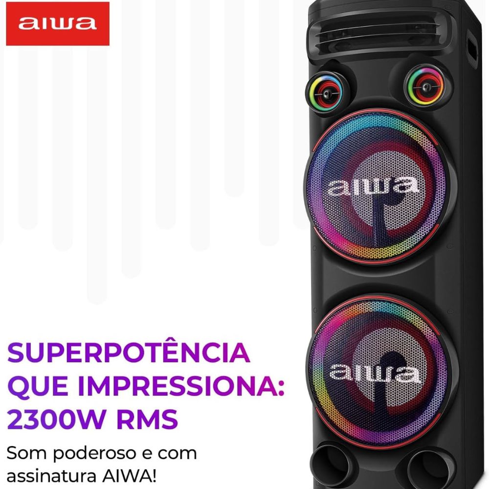 Caixa de Som Torre Aiwa AWS-T2W-02 Bluetooth