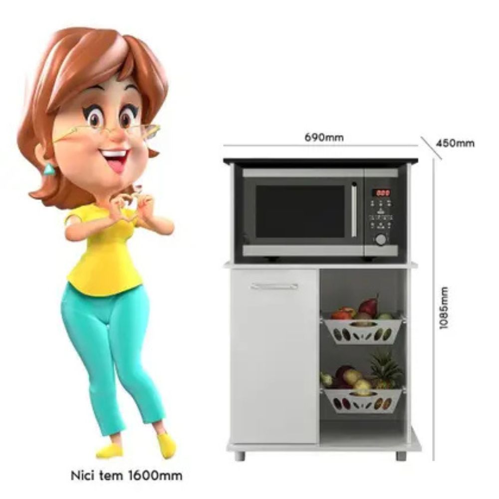 Balcão Multiuso Malu com Fruteira - Nicioli