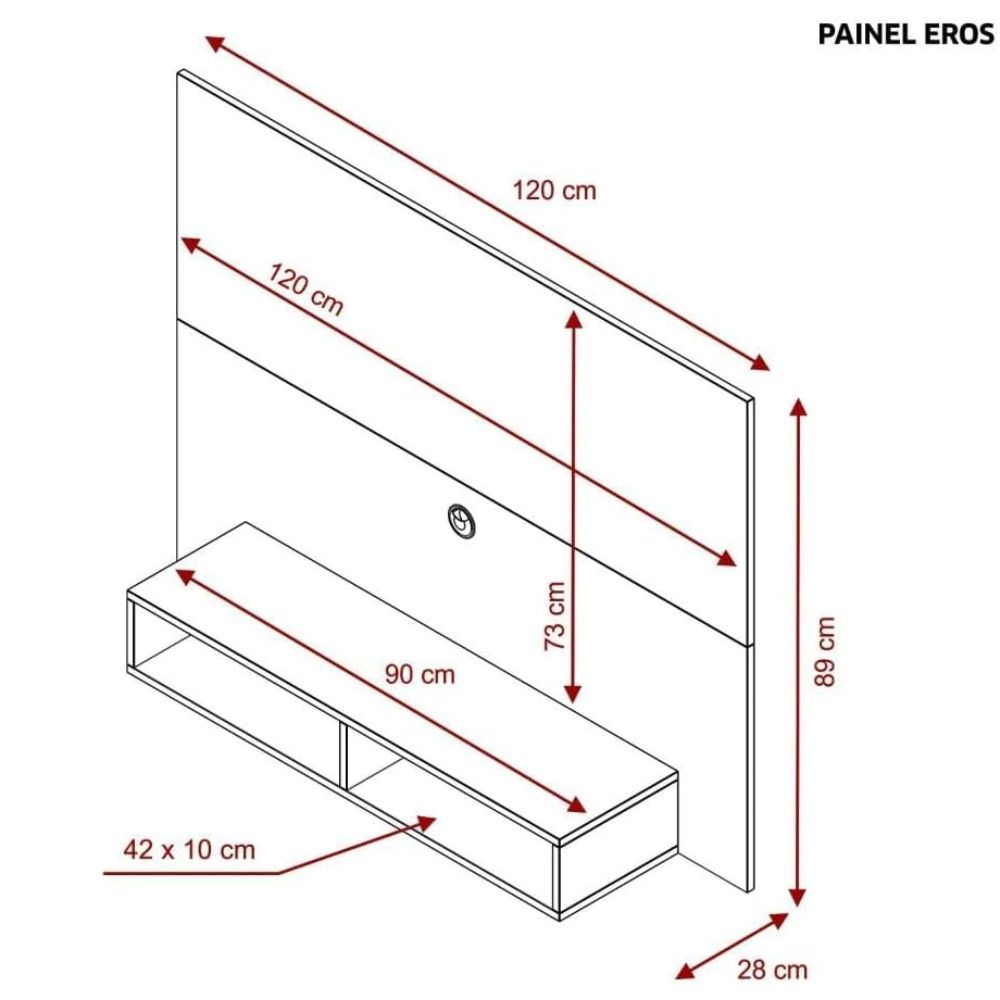 Painel Notável TV Eros 52130 Branco New