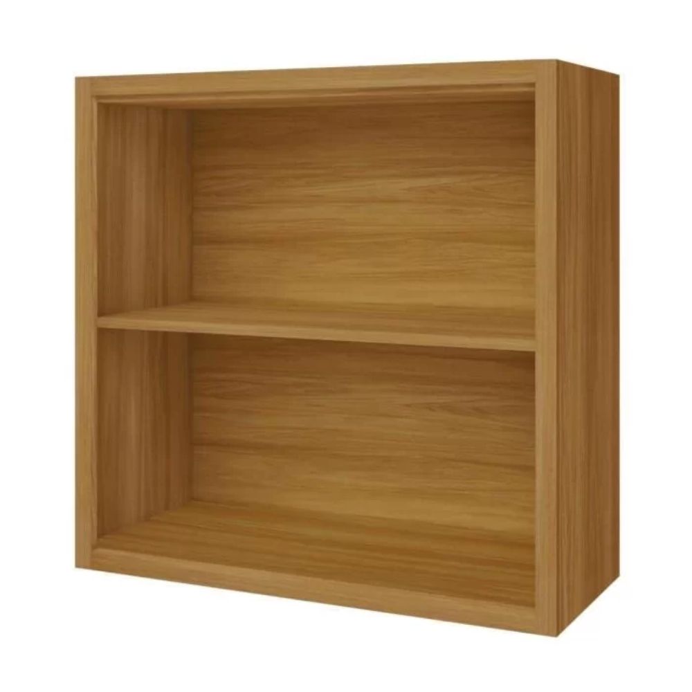 Armário Aéreo Imperatriz Nesher 80cm com 2 Portas basculantes Freijó/Off White