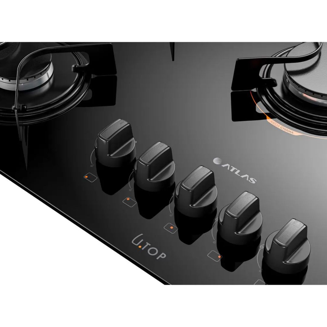 Cooktop Atlas Utop 5 Bocas Preto
