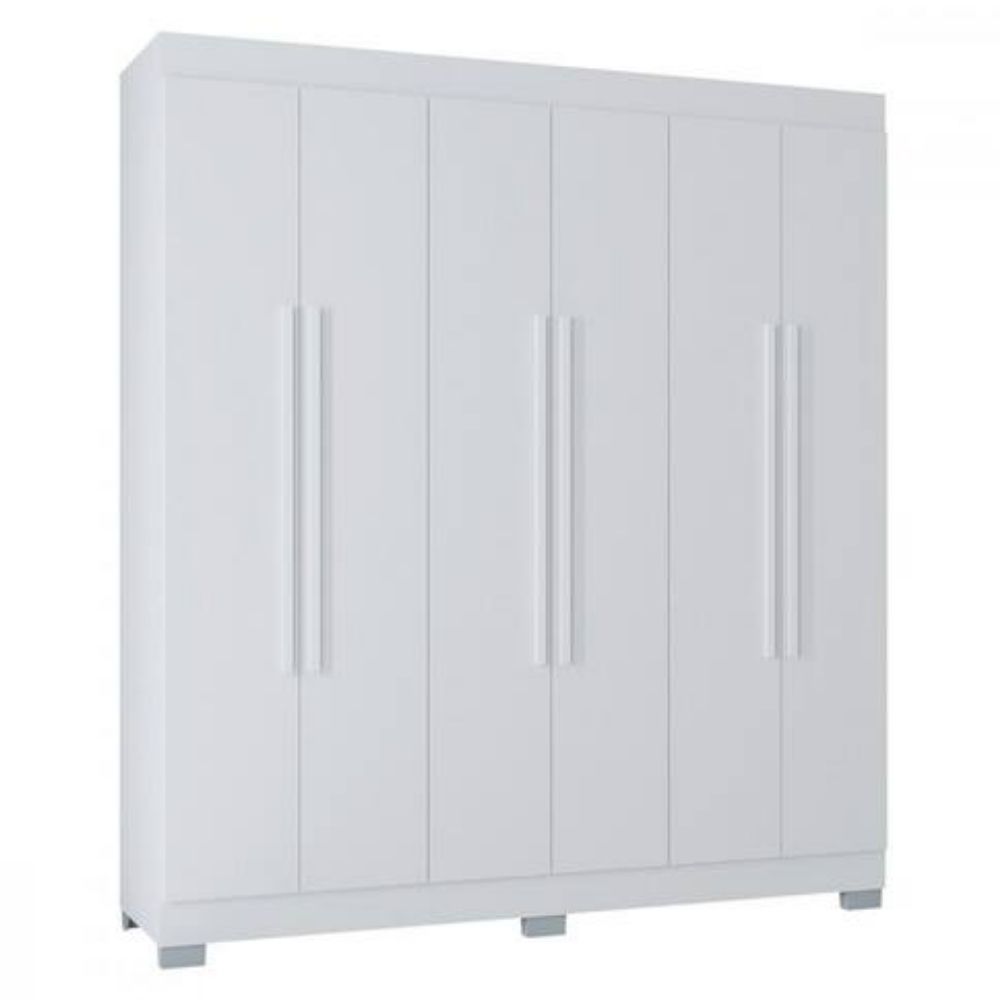 Guarda-Roupa Poquema Barcelona 6 Portas 2 Gavetas Branco