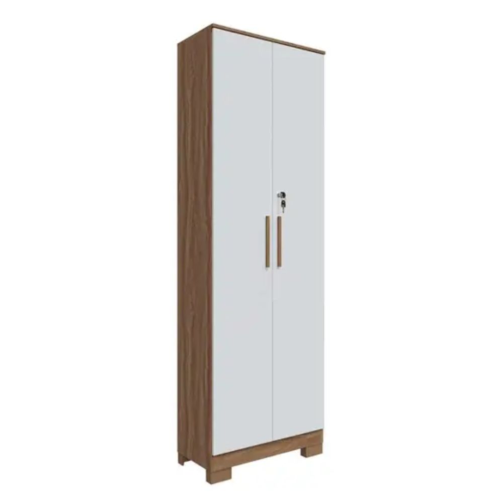 Armário Multiuso Ronipa Bordo 2 Portas Com Chave Servilha e Branco